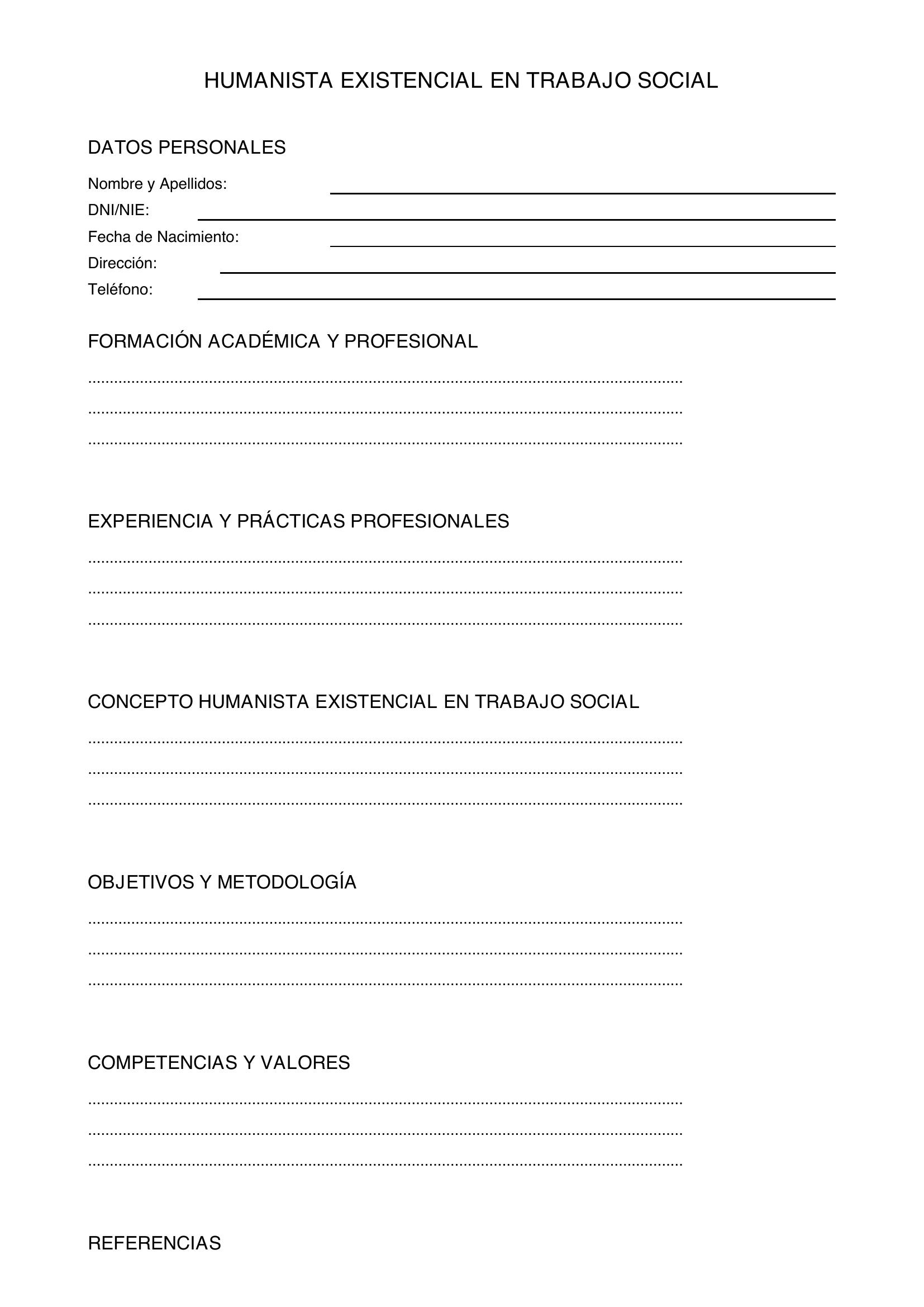 Modelo Humanista Existencial En Trabajo Social